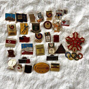 Lot / Set of 30 Different Vintage Olympic Pins - No Duplicates!